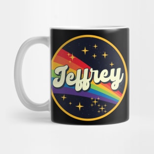 Jeffrey // Rainbow In Space Vintage Style Mug